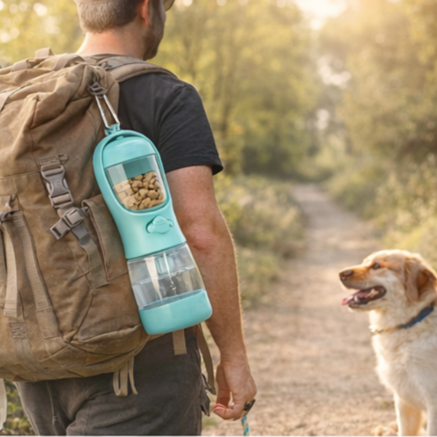 Botella portátil 2 en 1 para perros y gatos