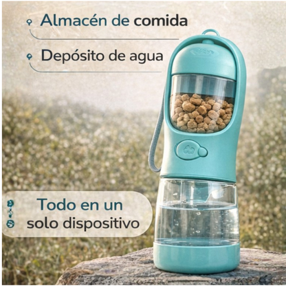 Botella portátil 2 en 1 para perros y gatos